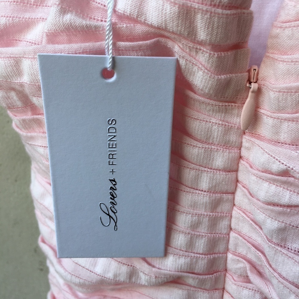 Lovers + Friends Amy Mini Dress in Sunrise Pink Size S - Picture 8 of 9